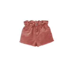 Pantalón Corto Niña Coral con Cintura Fruncida 2 a 16 Años – Colección Verano